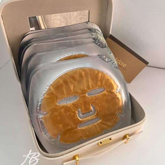 NEW ADORE Organic Innovations Golden Touch 24k Techo-Dermis Facial Masks w/ COA - Picture 5 of 11